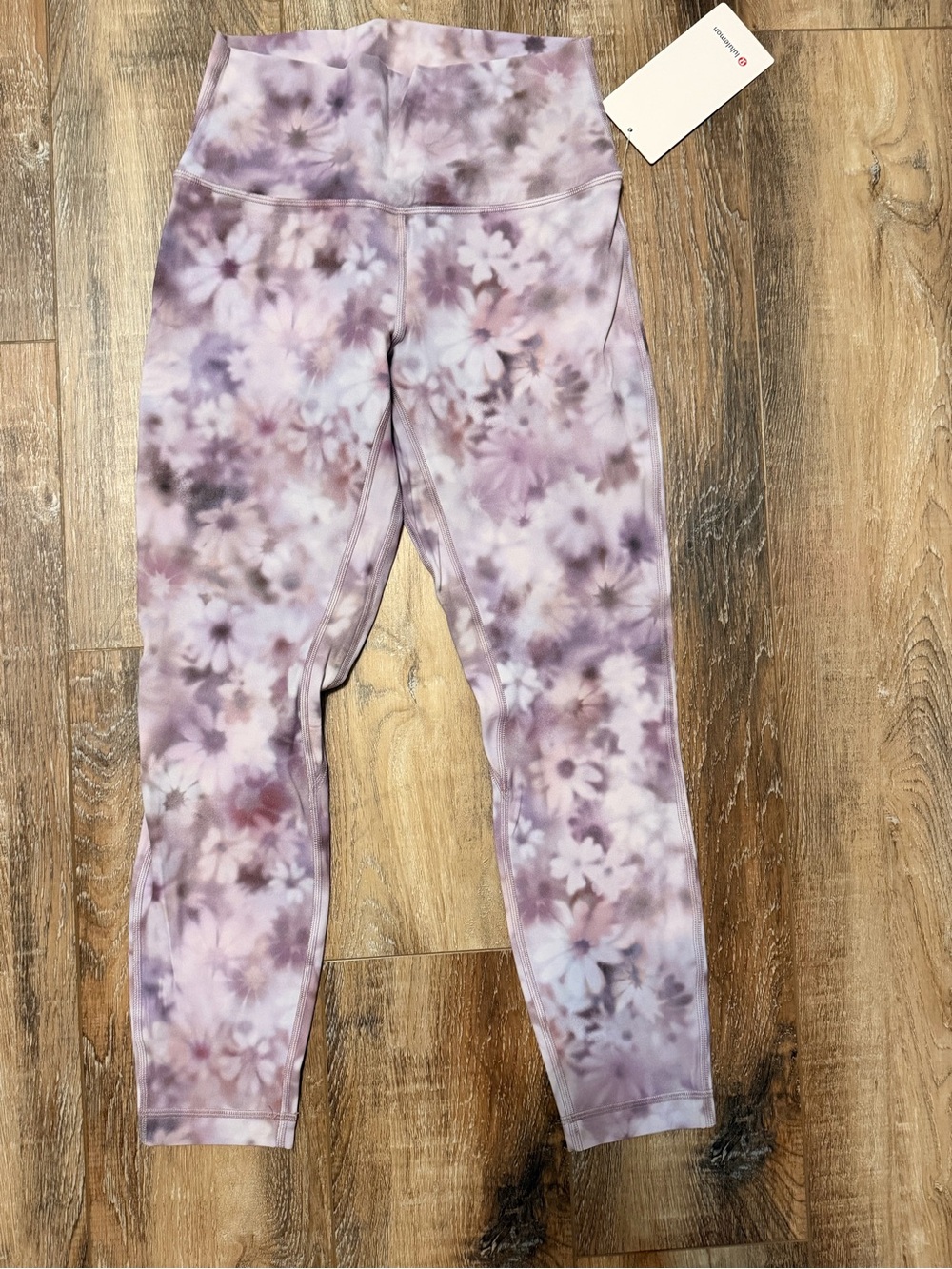 lululemon athletica Girls' Lavender Floral Tie-Dye Leggings